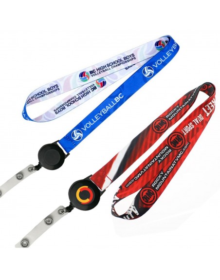 Lanyards sublimados con yoyos retráctil 3/4 o 1´´