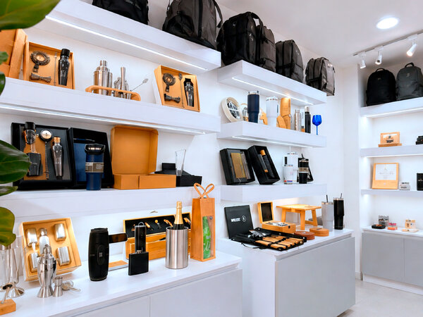 Showroom de PromoMarket con amplia variedad de artículos promocionales